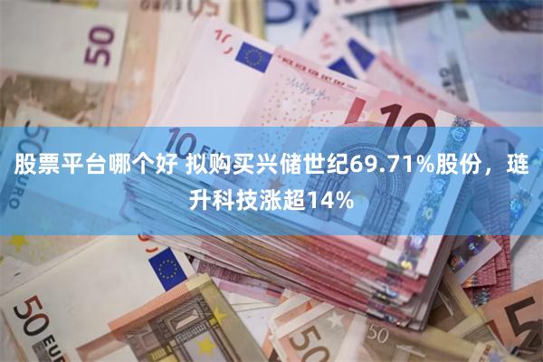 股票平台哪个好 拟购买兴储世纪69.71%股份，琏升科技涨超14%