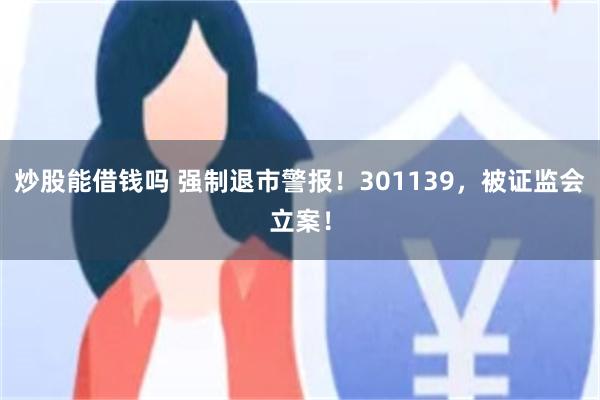 炒股能借钱吗 强制退市警报！301139，被证监会立案！