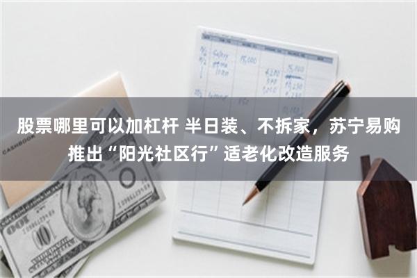 股票哪里可以加杠杆 半日装、不拆家，苏宁易购推出“阳光社区行”适老化改造服务