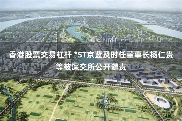 香港股票交易杠杆 *ST京蓝及时任董事长杨仁贵等被深交所公开谴责