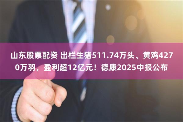 山东股票配资 出栏生猪511.74万头、黄鸡4270万羽，盈利超12亿元！德康2025中报公布