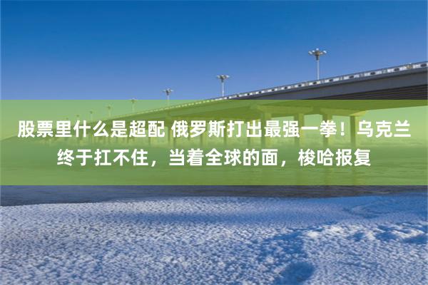 股票里什么是超配 俄罗斯打出最强一拳！乌克兰终于扛不住，当着全球的面，梭哈报复