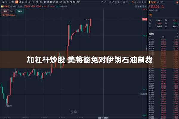 加杠杆炒股 美将豁免对伊朗石油制裁