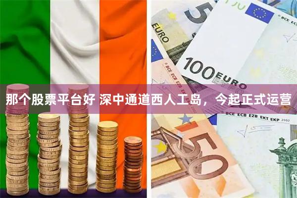 那个股票平台好 深中通道西人工岛，今起正式运营