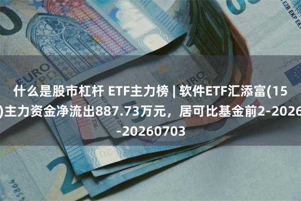 什么是股市杠杆 ETF主力榜 | 软件ETF汇添富(159590)主力资金净流出887.73万元，居可比基金前2-20260703