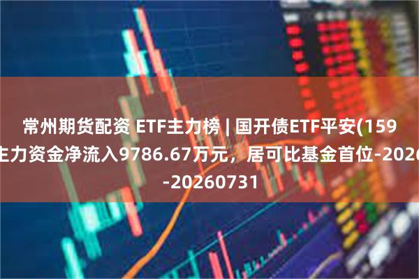 常州期货配资 ETF主力榜 | 国开债ETF平安(159651)主力资金净流入9786.67万元，居可比基金首位-20260731
