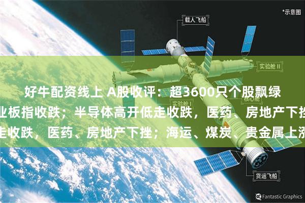 好牛配资线上 A股收评：超3600只个股飘绿，沪指、深指收涨，创业板指收跌；半导体高开低走收跌，医药、房地产下挫；海运、煤炭、贵金属上涨