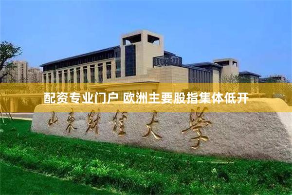 配资专业门户 欧洲主要股指集体低开