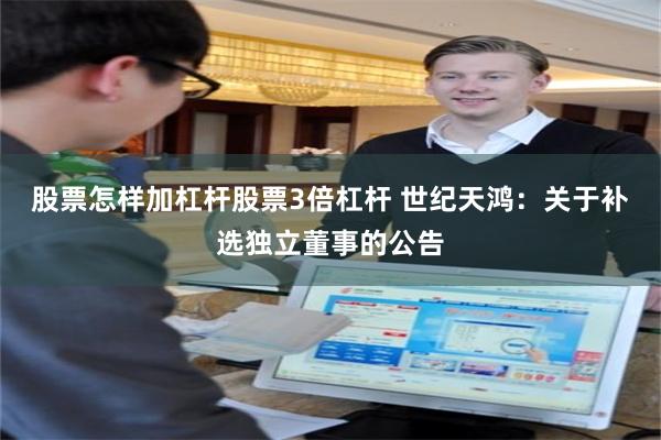 股票怎样加杠杆股票3倍杠杆 世纪天鸿：关于补选独立董事的公告