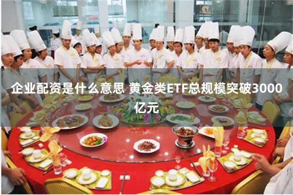 企业配资是什么意思 黄金类ETF总规模突破3000亿元